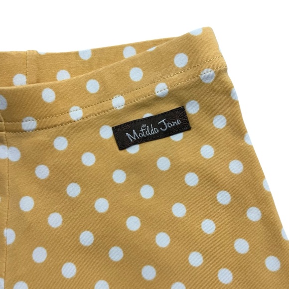 Matilda Jane 6Y School Bus Shorties Yellow Polka Dot Ruffle Shorts - Picture 3 of 4